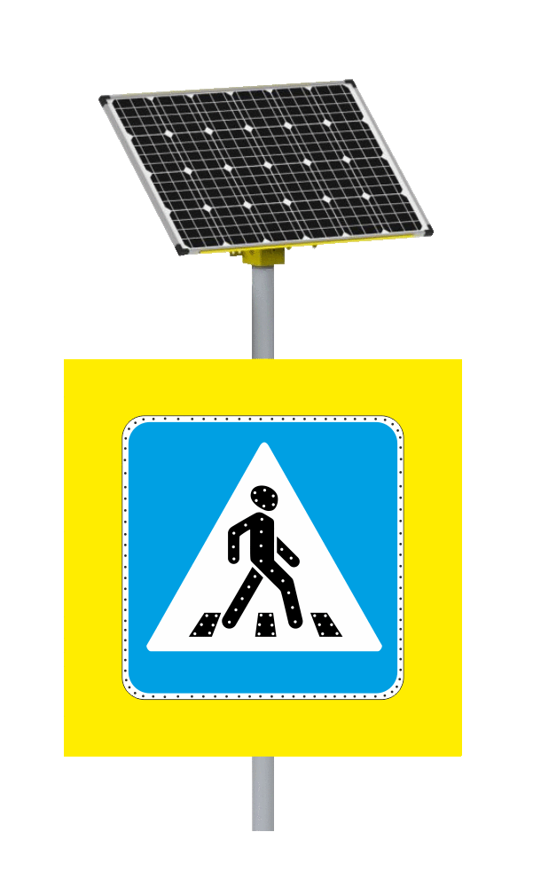 5.19. Импульсный дорожный знак 5.19.1. Знак светодиодный 5.19. Светодиодный дорожный знак 5.19 пешеходный переход мигающий. Знак пешеходный переход 5.19.2.