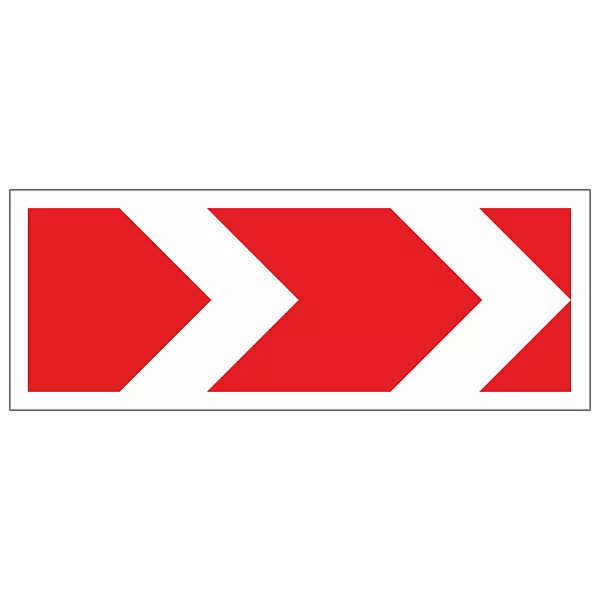 Дорожный знак 1.34.1 — Направление поворота (размер 1, двойной)