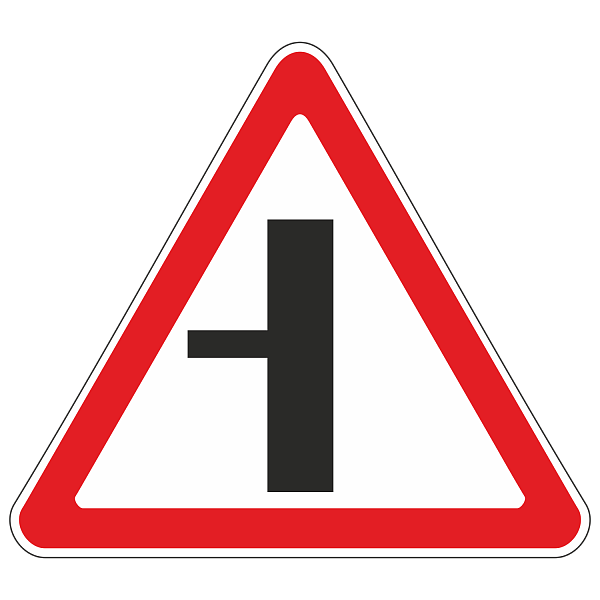 Дорожный знак 2.3.3 Примыкание второстепенной дороги