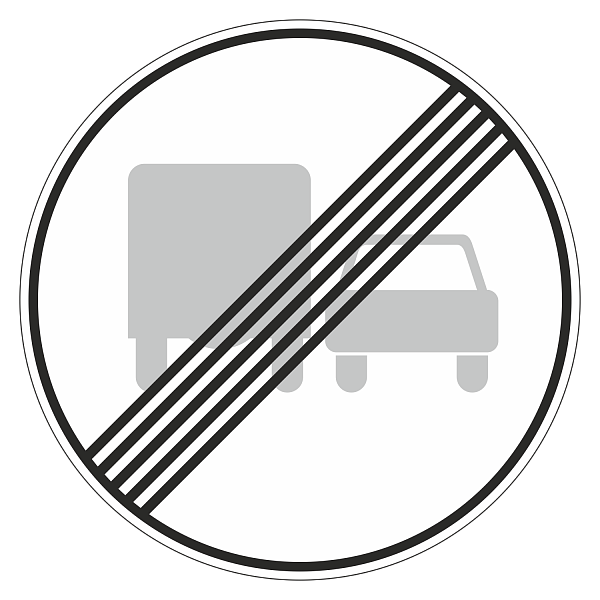 Дорожный знак 3.23 Конец запрещения обгона грузовым автомобилям